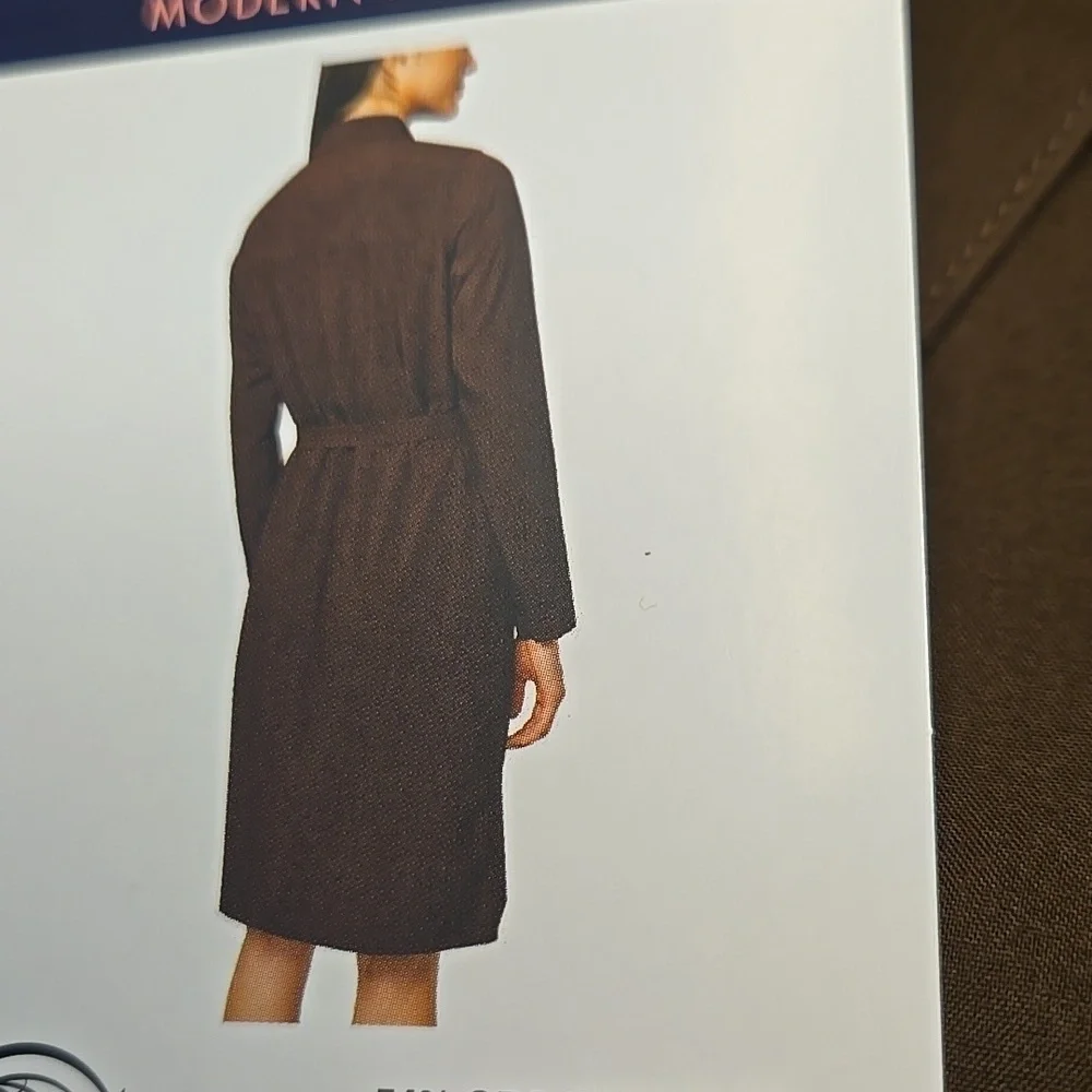 Modern Ambition Long Sleeve Tie-waist Shirtdess Size M - Picture 4 of 6